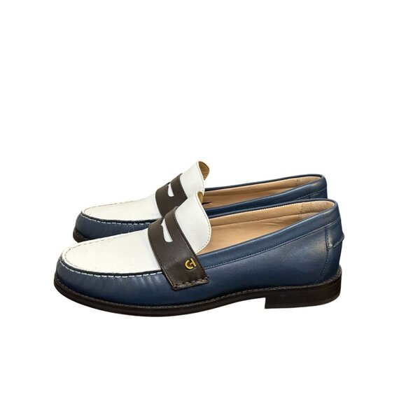 Cole Haan Loafers Navy & White Leather Size 7.5 - Picture 5 of 8